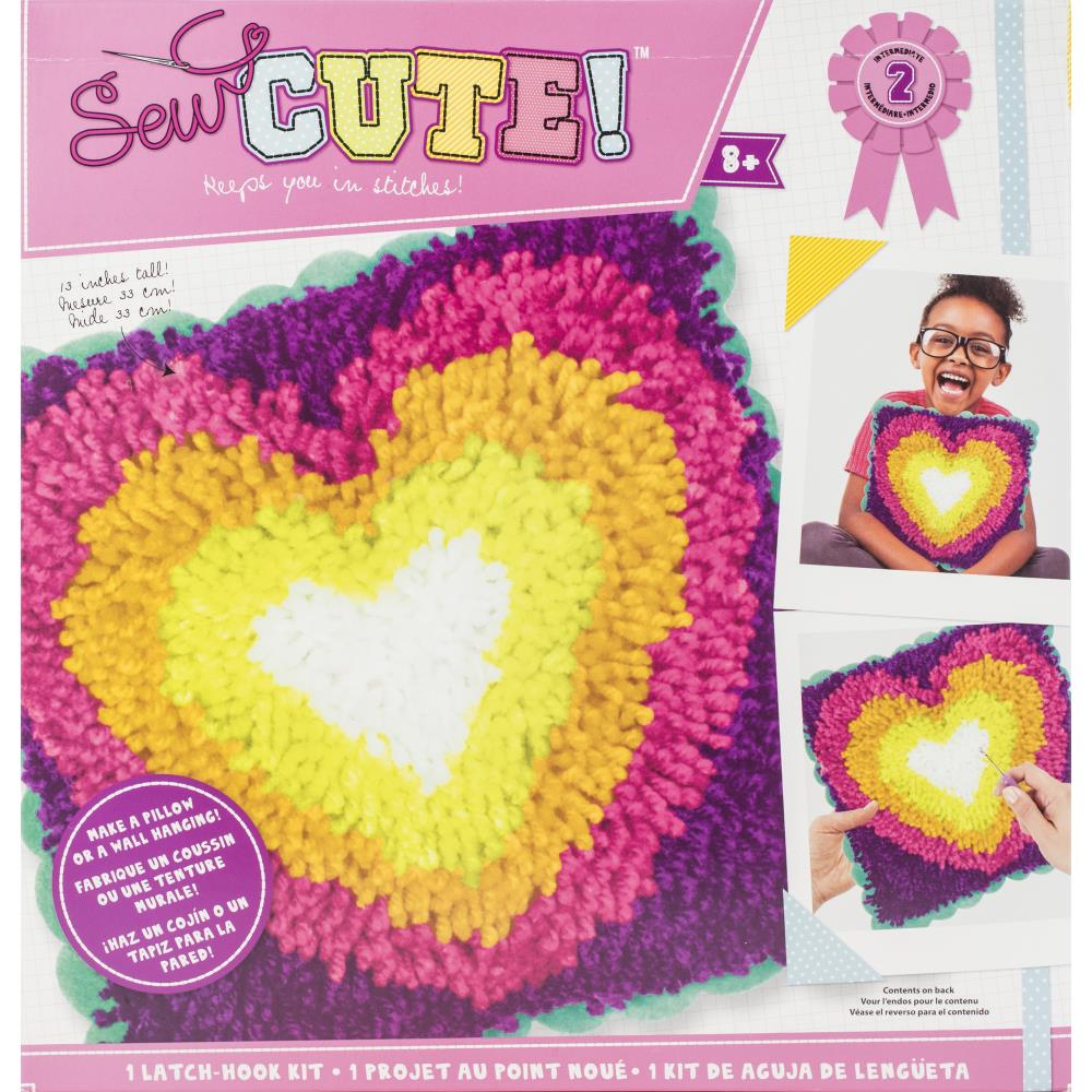 LATCH HOOK:  HEARTS