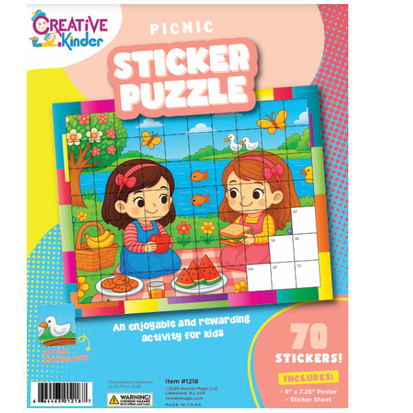 STICKER PUZZLE: PICNIC  7.25"X9"