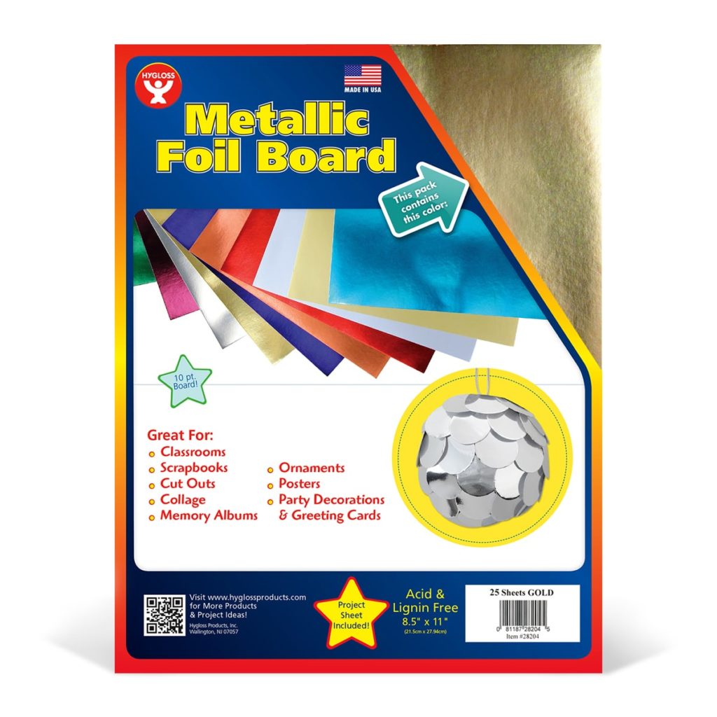 Metallic Foil Board 8.5"x11" 25 Pack