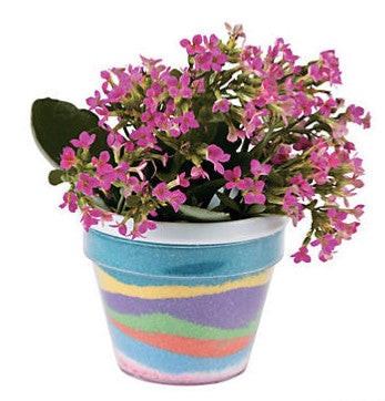 Sand Art Flower Pots 3.75"X4.25" 12 Pack