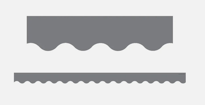 Solid Color Scalloped Border 2.25"x35&