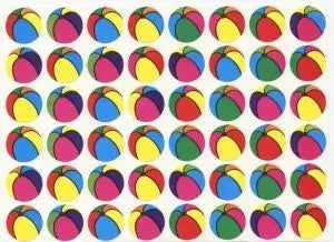 STICKERS: LARGE BEACH BALL 25 SHEETS