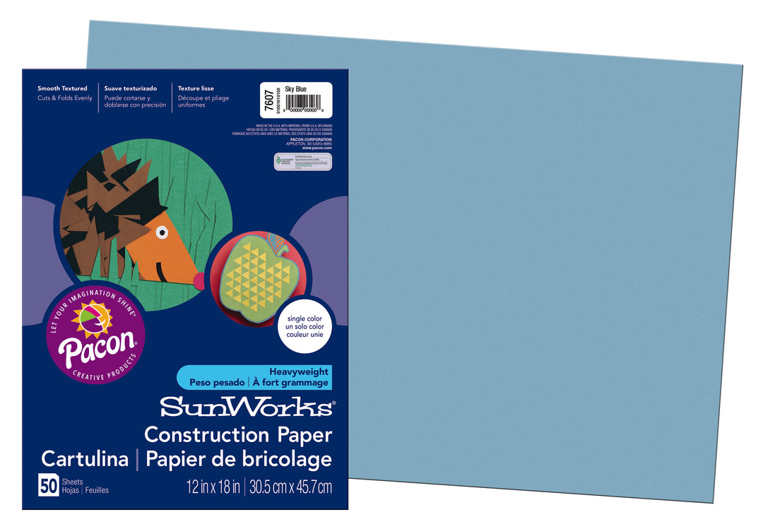 Medium Weight Construction Paper 12"x18" 50 Pack
