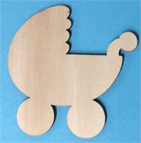WOOD CUT OUT: BABY CARRIAGE