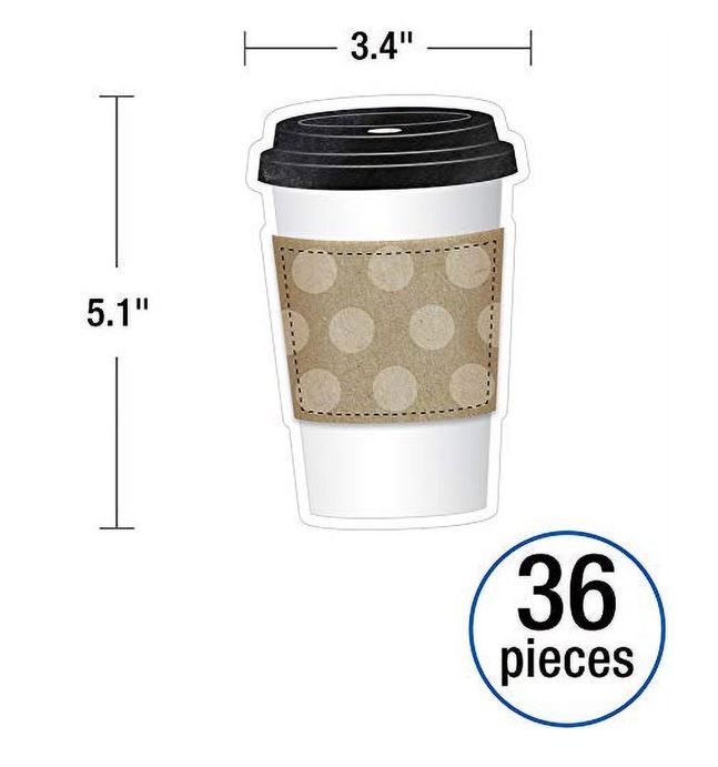 CUT-OUTS: TO GO CUPS - 5.1"x3.4"  36 PACK
