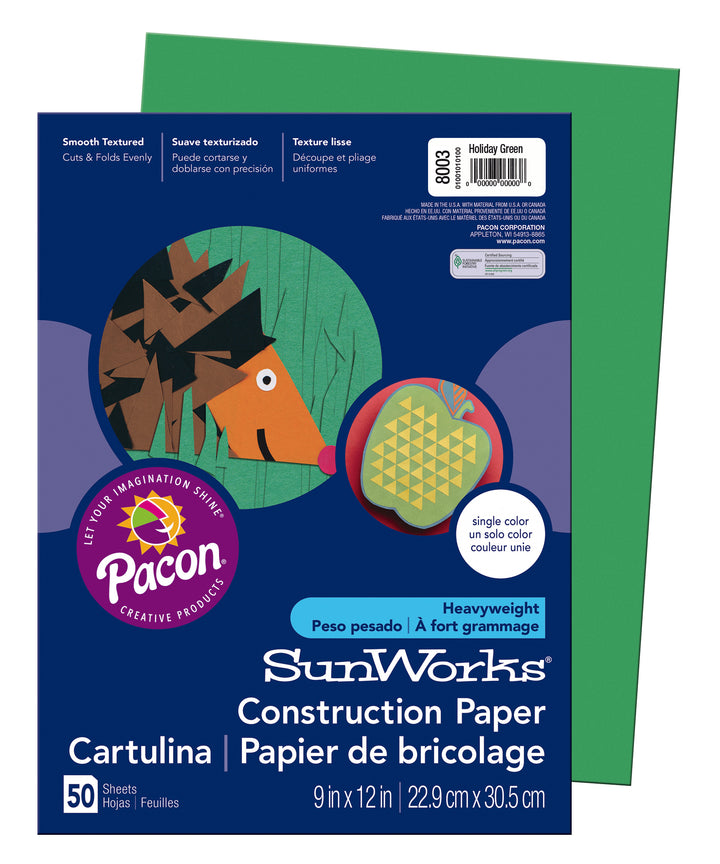 Medium Weight Construction Paper 9"x12" 50 Pack