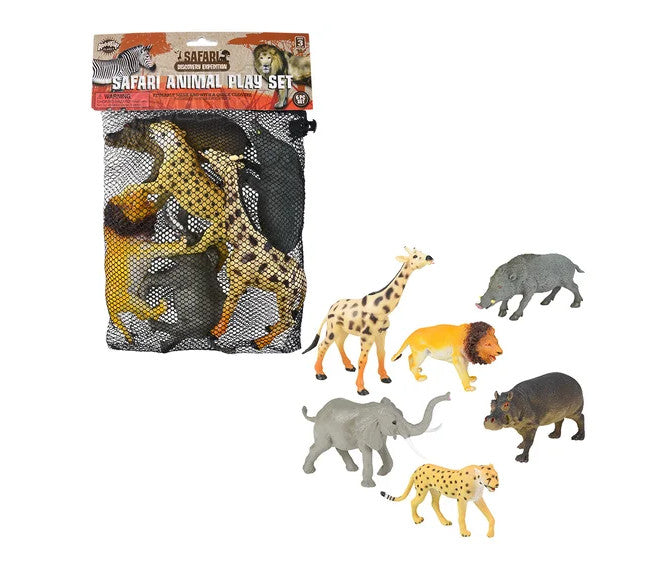 LARGE WILD ANIMALS   5"-8"   6 PACK