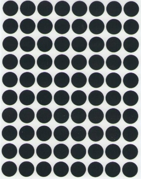COLOR CODING  STICKER : ROUND BLACK .5" 32 SHEETS
