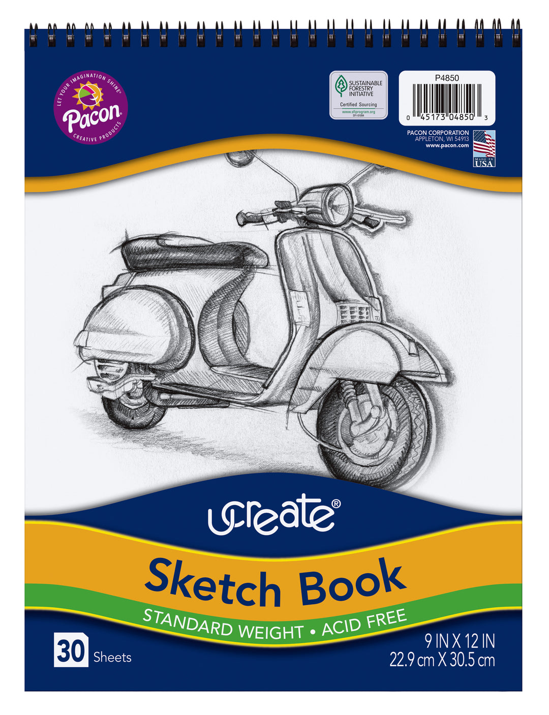 SKETCH BOOK: 9x12 LIGHT WEIGHT 30 SHEETS