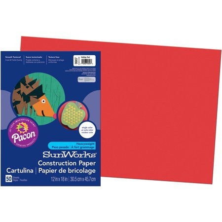 Medium Weight Construction Paper 12"x18" 50 Pack