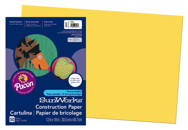 Medium Weight Construction Paper 12"x18" 50 Pack