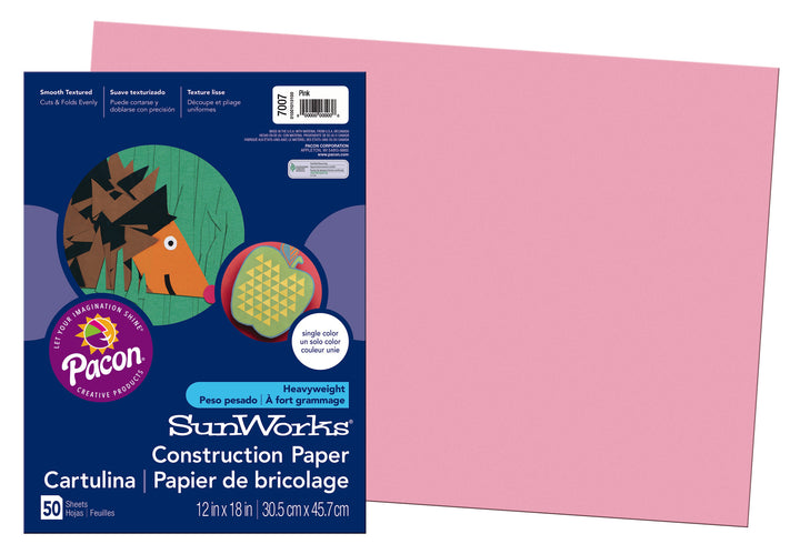 Medium Weight Construction Paper 12"x18" 50 Pack