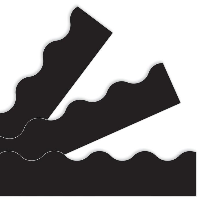 Solid Color Scalloped Border 2.25"x35&