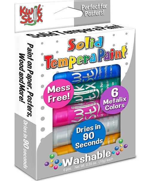 KWIK STIX : TEMPERA PAINT STICK METALLICS - 6 PACK