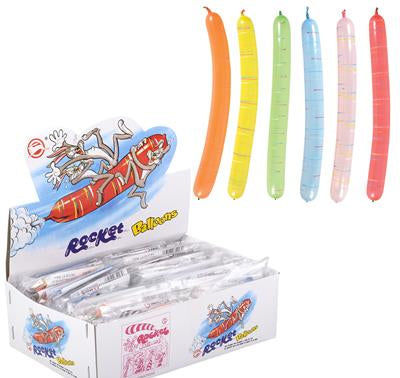BALLOON: 15" ROCKET BALLOON 12 PACK