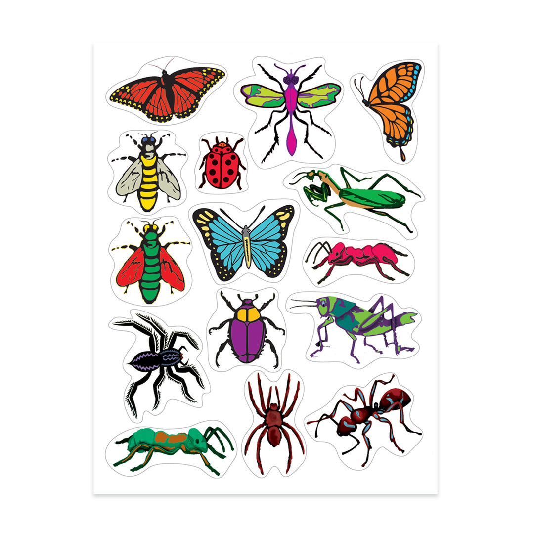 STICKER FORMS - INSECTS  3 sheets