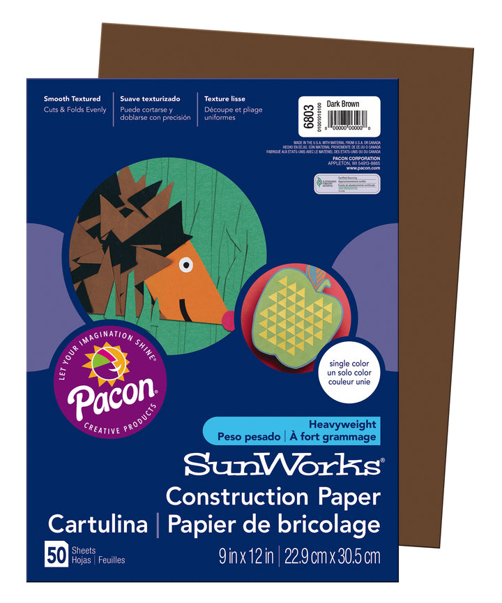 Medium Weight Construction Paper 9"x12" 50 Pack