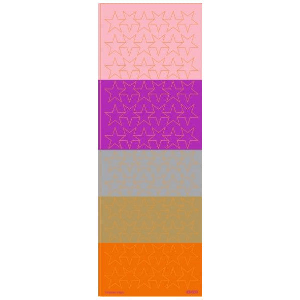 STICKERS: PASTEL COLORED STARS - 6 SHEETS