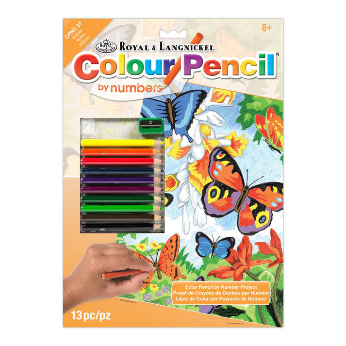 PENCIL BY NUMBER -  BUTTRFLIES 8.75" x 11.75"