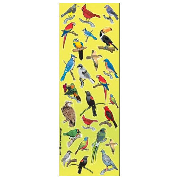 STICKERS: BIRDS DIE CUT - 6 SHEETS
