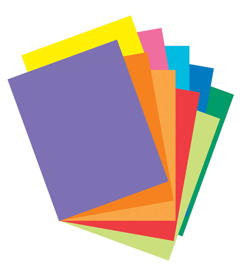 CARDSTOCK: 65LB 8 1/2"X11"   ASSORTED BOLD COLORS 250 SHEETS