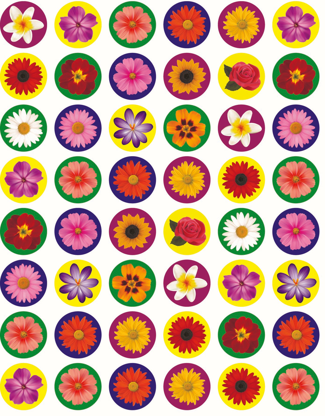 STICKER - FLOWER DOT 5/8" - 6 SHEETS