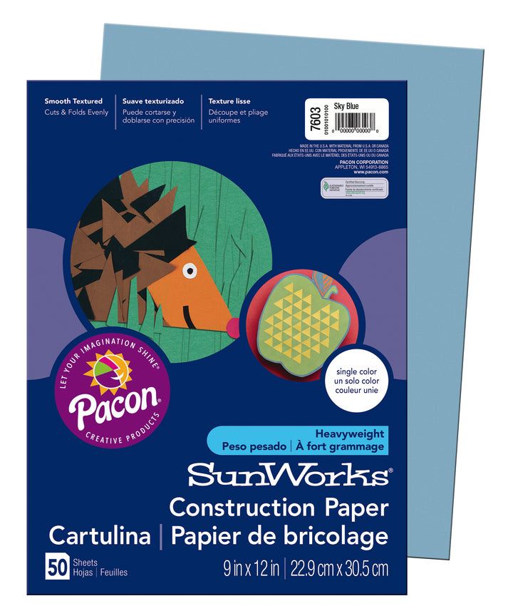Medium Weight Construction Paper 9"x12" 50 Pack
