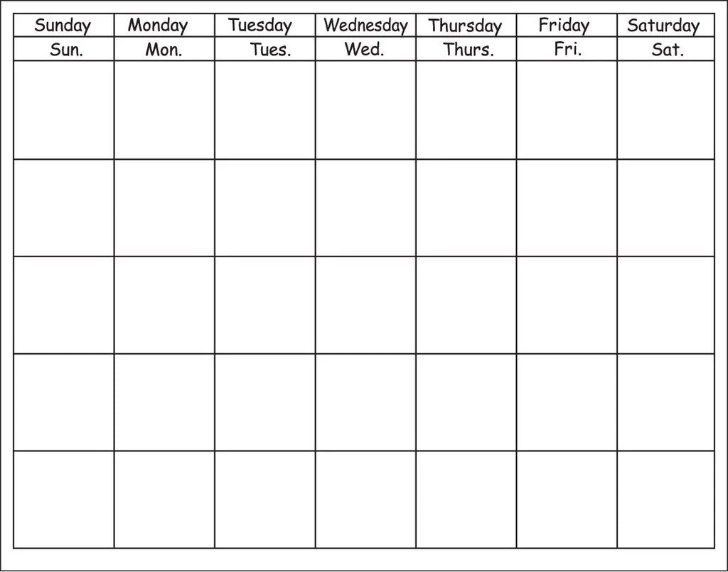 CALENDAR, HORZ: WHITE